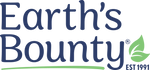 Earth's Bounty logo with a green background