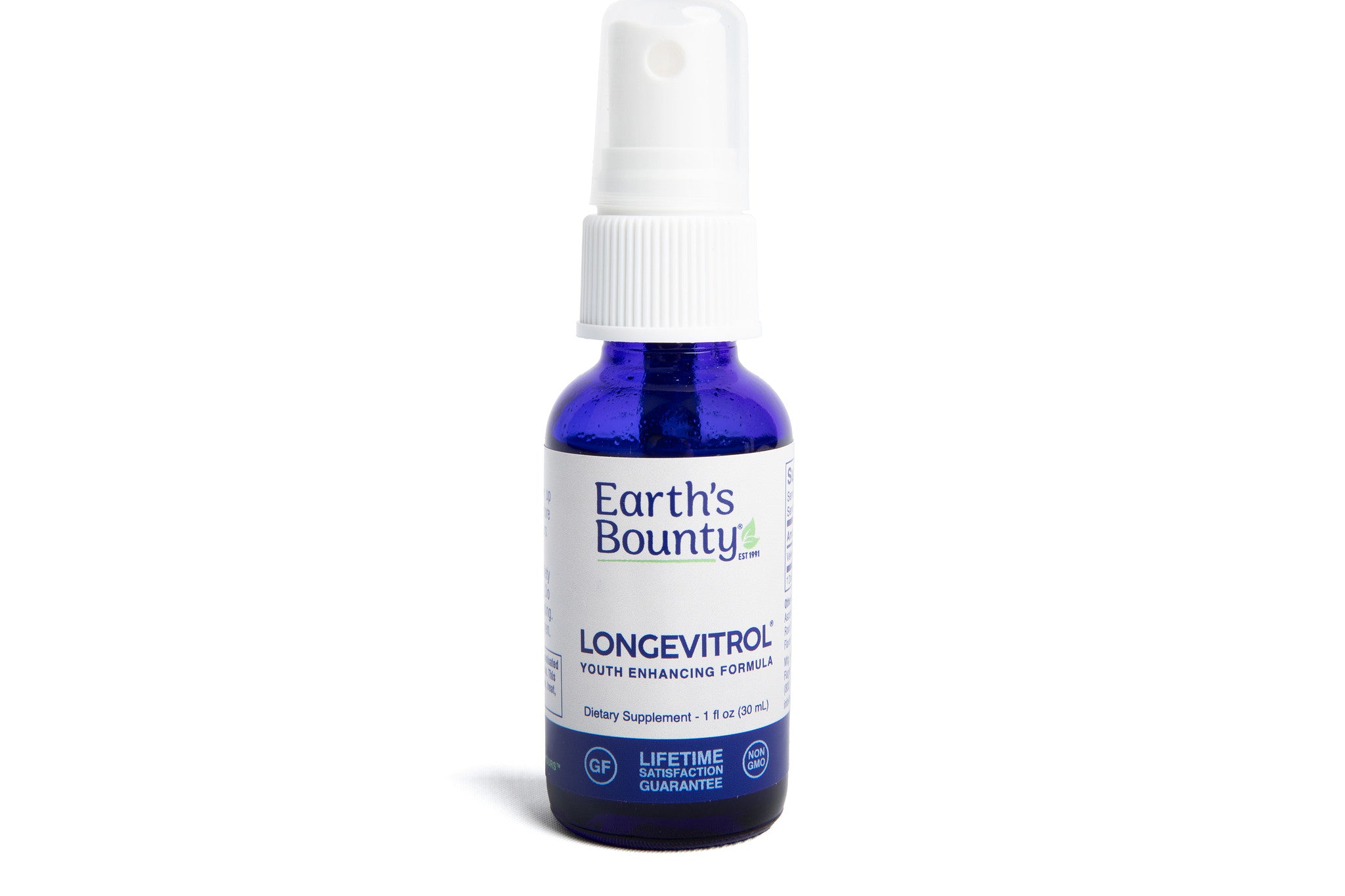 Earth's Bounty Longevitrol bottle on a white background