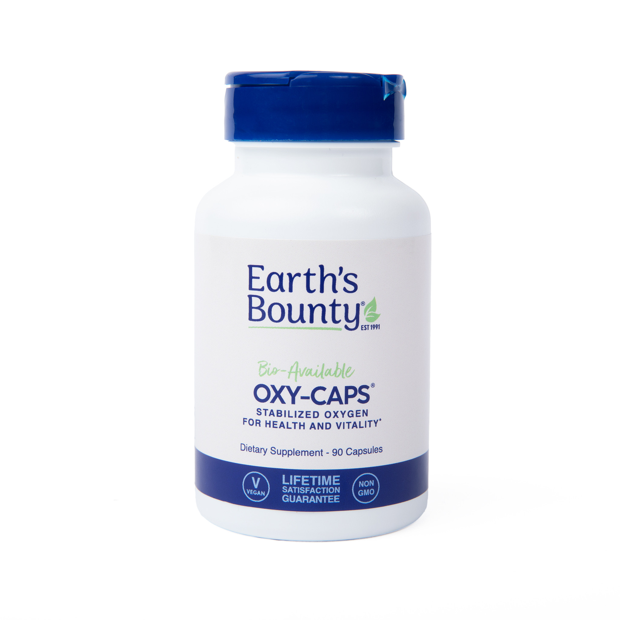 Earth's Bounty OXY-CAPS supplement bottle on a white background